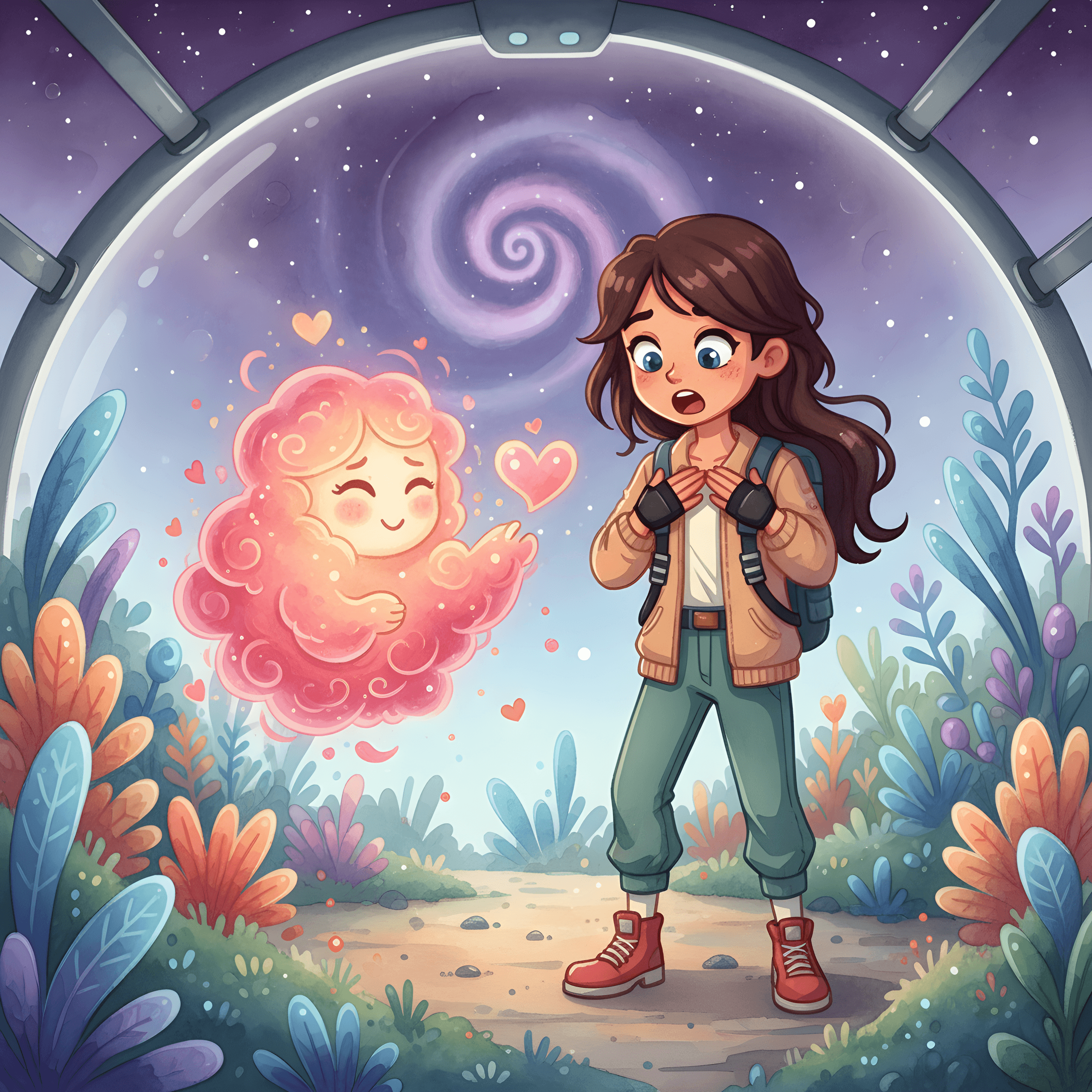 Professional book illustration example featuring Kira Solace character design for Kindle books